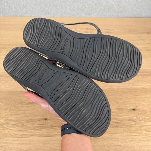 Vionic Rest Karina Backstrap Thong Sandal Size 10 Pewter Silver Supportive Comfy - Picture 10 of 13